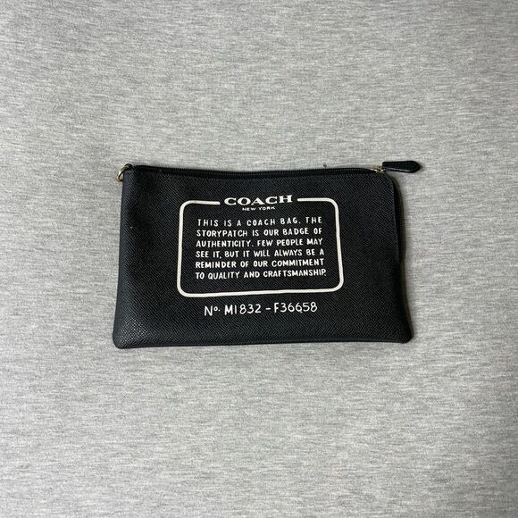 Coach Story Patch Large Corner Zip Clutch Travel Pouch Bag - Picture 1 of 7